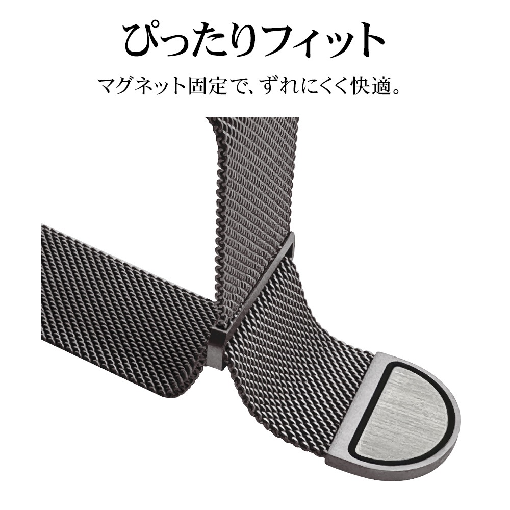 Apple Watch Series10 Series9 Series8 Series7 Series6 Series5 Series4 Series3 SE��2���� SE 41mm 40mm 38mm ���ƥ�쥹 ��å��� �Х�� �ޥ��ͥåȥ����ץ֥�å� ���åץ륦���å� �٥�� RBLAW4006BK