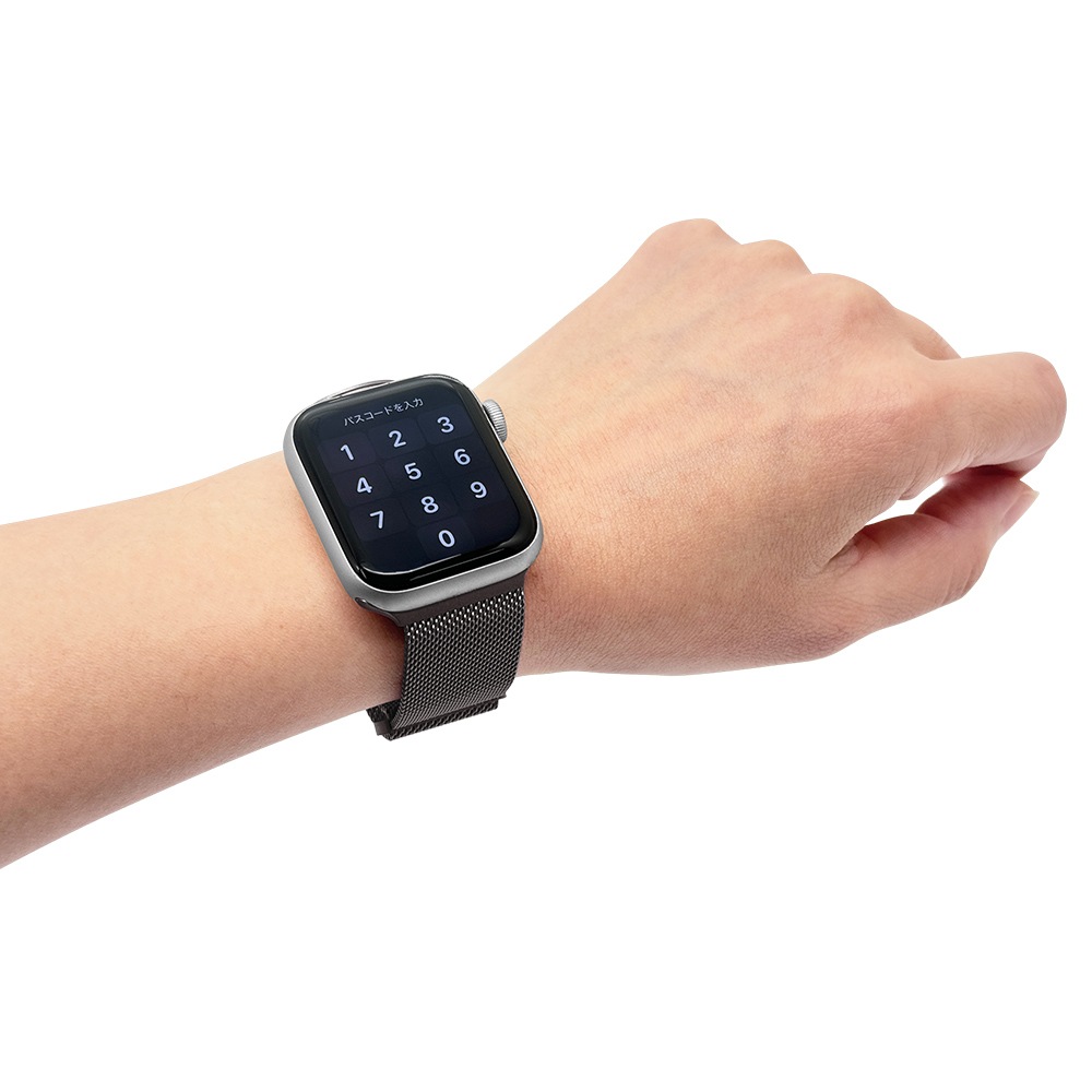 Apple Watch Series10 Series9 Series8 Series7 Series6 Series5 Series4 Series3 SE��2���� SE 41mm 40mm 38mm ���ƥ�쥹 ��å��� �Х�� �ޥ��ͥåȥ����ץ֥�å� ���åץ륦���å� �٥�� RBLAW4006BK