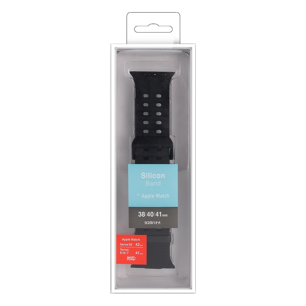 Apple Watch Series10 9 8 7 6 5 4 SE��2���� SE 42mm 41mm 40mm 38mm ���ꥳ��Х�� ��æ��ñ �Х�� �֥�å� ���åץ륦���å� �٥�� RBLAW4007BK
