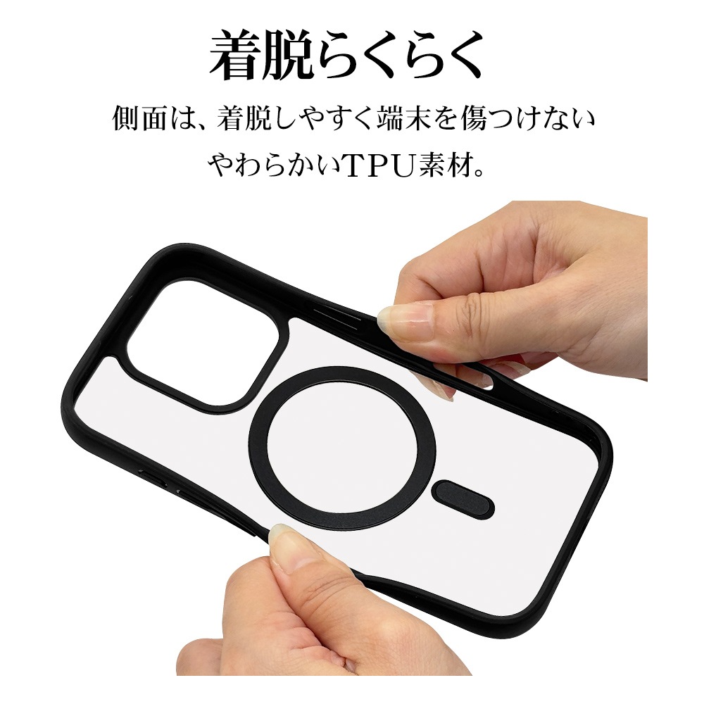 iPhone16 Pro ������ ���С� �ϥ��֥�å� MagSafe�б� RHINOX �饤�Υå��� �Ѿ׷�ۼ� MIL���� ���ꥢ ɽ�̹���5H TPU�Х�ѡ������� �磻��쥹�����б� �֥�å��ߥ��ꥢ �����ե��� ���ޥۥ����� 8214IP461PHAMBK �饹���Хʥ�