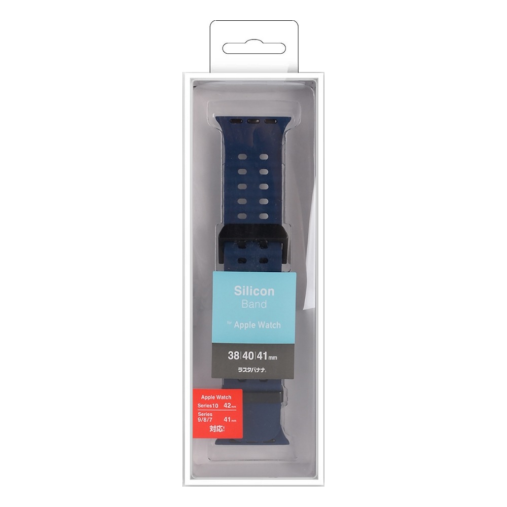 Apple Watch Series10 9 8 7 6 5 4 SE��2���� SE 42mm 41mm 40mm 38mm ���ꥳ��Х�� ��æ��ñ �Х�� �ͥ��ӡ� ���åץ륦���å� �٥�� RBLAW4007NV