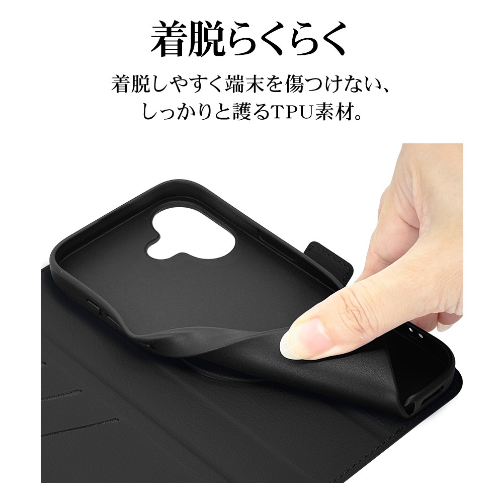 iPhone17 ������ ���С� ��Ģ�� ���� �Ѿ׷�ۼ� MagSafe�б� �ޥ��ͥåȽ��� ������ ������� �磻��쥹���� �����ɥޥ��ͥå� �֥�å� �����ե��� ���ޥۥ����� 8862IP5ABSMMBK �饹���Хʥ�