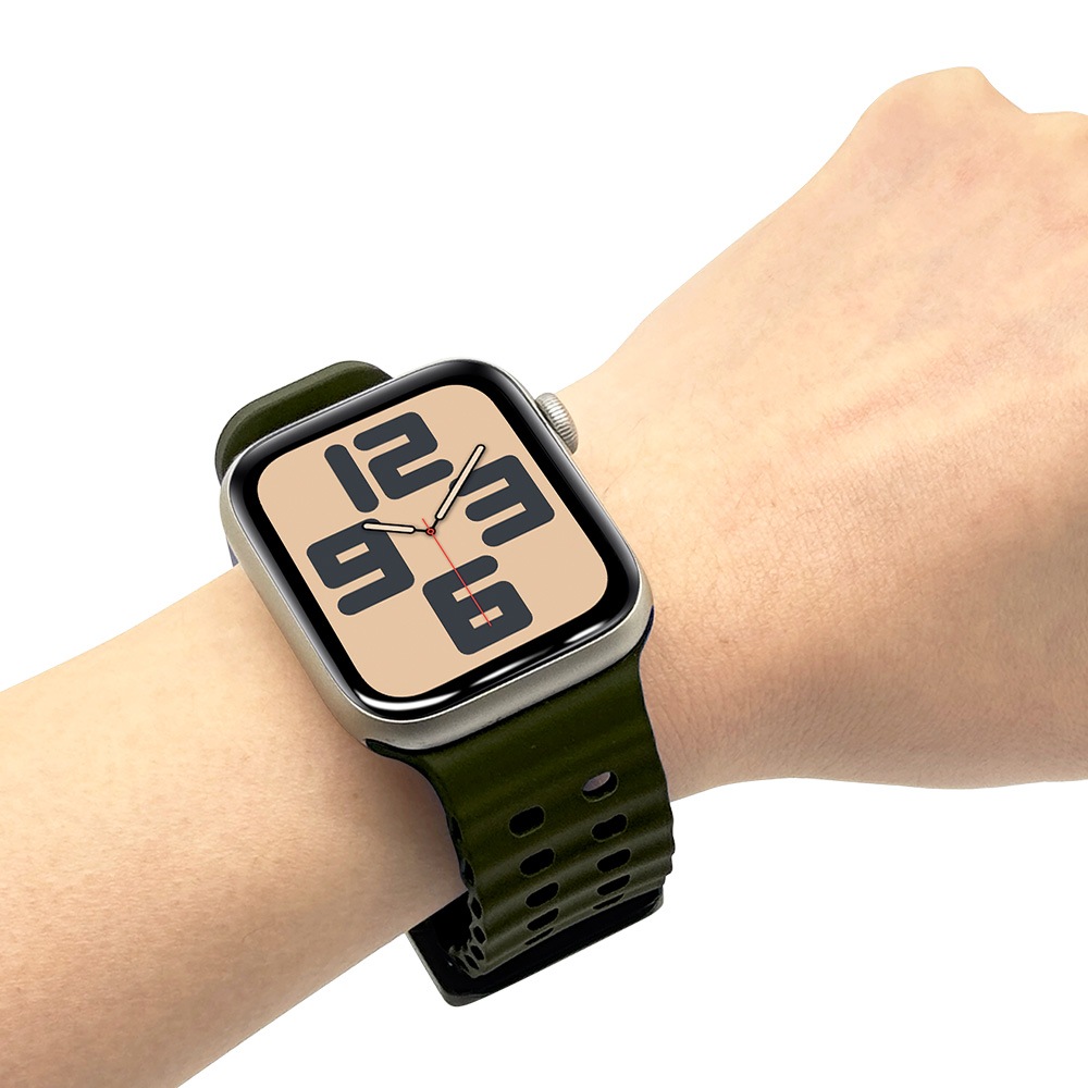 Apple Watch Series10 9 8 7 6 5 4 SE��2���� SE 42mm 41mm 40mm 38mm ���ꥳ��Х�� ��æ��ñ �Х�� ������ ���åץ륦���å� �٥�� RBLAW4007KH