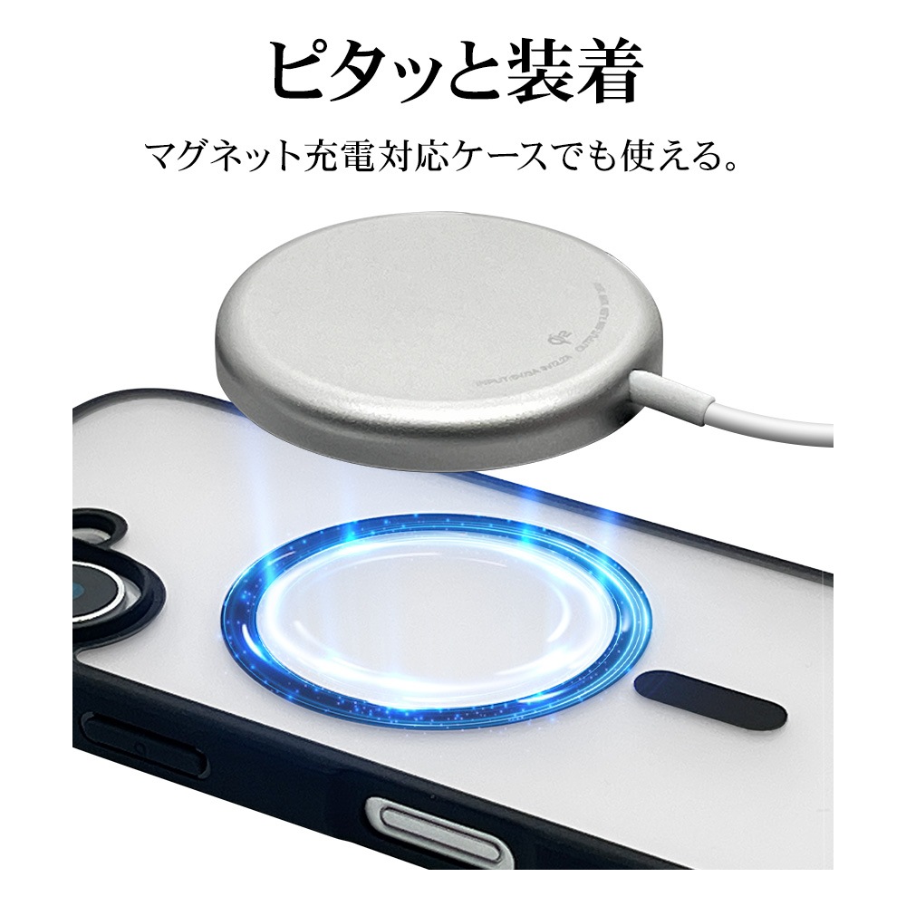 �磻��쥹���㡼���㡼 MagSafe �磻��쥹���� iPhone Android �б� Qi2ǧ�� �ޥ��ͥå� 5W 7.5W 10W 15W 1.5�᡼�ȥ� 1.5m ������C typec Type-C�����֥���η� �֥�å� ���ޡ��ȥե��� R15WCC15W03BK �饹���Хʥ�