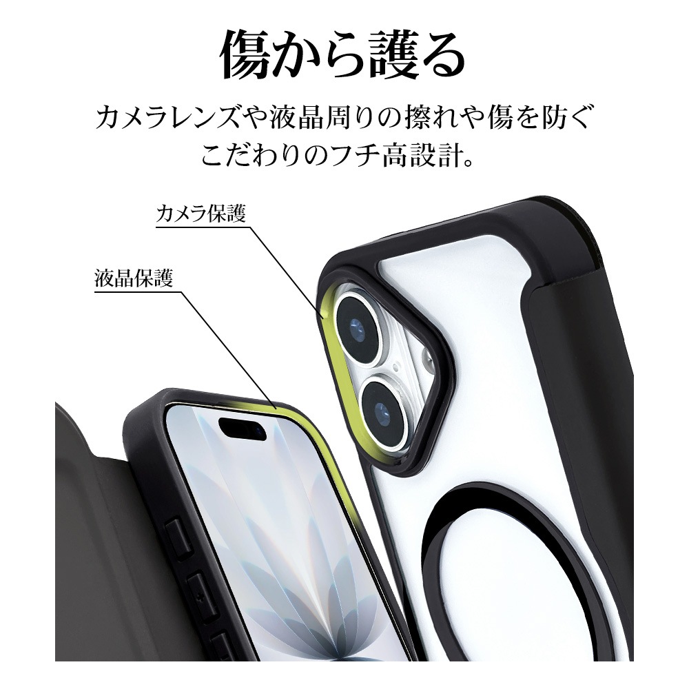 iPhone17 ������ ���С� ��Ģ�� �ϥ��֥�å� TPU�Х�ѡ������� ���� MagSafe�б� �ޥ��ͥåȽ��� ���̥��ꥢ ���������� �磻��쥹���� �֥�å� �����ե��� ���ޥۥ����� 8865IP5ABHPMBK �饹���Хʥ�