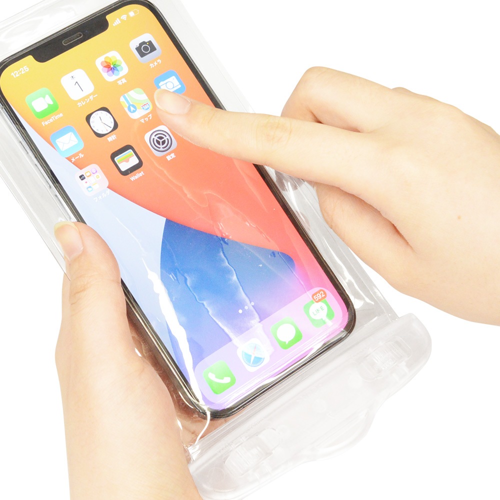 iPhone スマホ 防水ケース IPX8 ネックストラップ スマートフォン 4.7