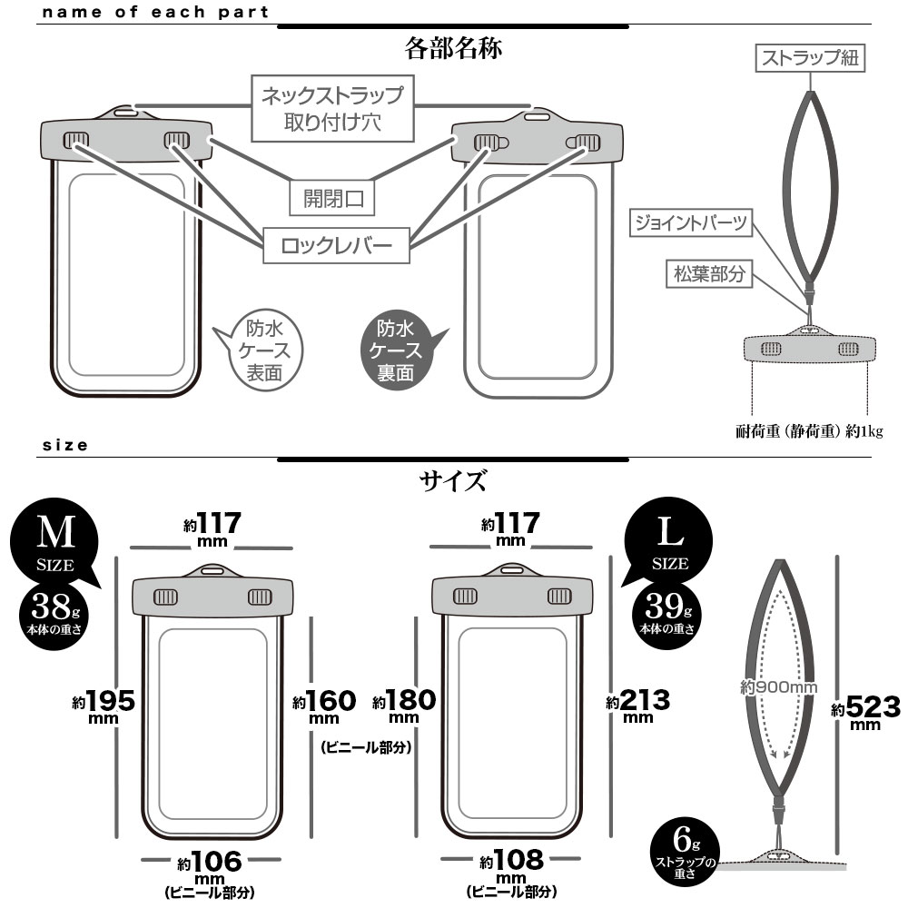 iPhone ���ޥ� �ɿ奱���� IPX8 �ͥå����ȥ�å� ���ޡ��ȥե��� 4.7������б� ���̥��ꥢ������ �ɿ奫�С� ��Ʃ�� M������ ���ꥢ �� �� �ס��� ��Ϥ ��� ���å��� �����ȥɥ� �л� RFRWPM02CL