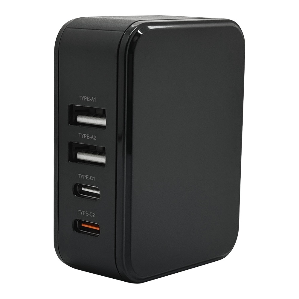���Ŵ� USB���Ŵ� 4�ݡ��� 32W PD�б� ������A ���󥻥�� AC USB Type-C typec 20W Power Delivery Type-A typea 2.4A ����� �����б� 4��Ʊ������ �֥�å� iPhone iPad ���֥�å� RAC2C2A32W01BK