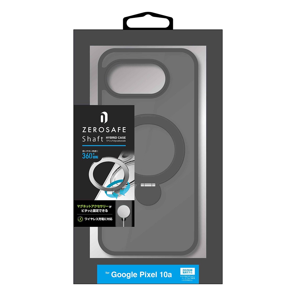 Google Pixel 10a ������ ���С� �ϥ��֥�å� ZEROSAFE Shaft �ޥ��ͥåȽ��� �Ѿ׷�ۼ� �ޥå� �����ɻ� TPU�Х�ѡ������� ��� �ե����ȥ֥�å� �������� �ԥ����� 9374P10AZSFBK �饹���Хʥ�