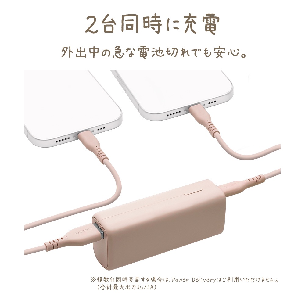 ��Х���Хåƥ꡼ 5000mAh calon ������C 20��å� ������A 3����ڥ� Type-C 20W Type-A 3A PD�б� �ѥ�ǥ�Х꡼ ����ѥ��� �饤�ȥ������� iPhone ���ޥ� iPad ������ RLI050C20W04LYL �饹���Хʥ�