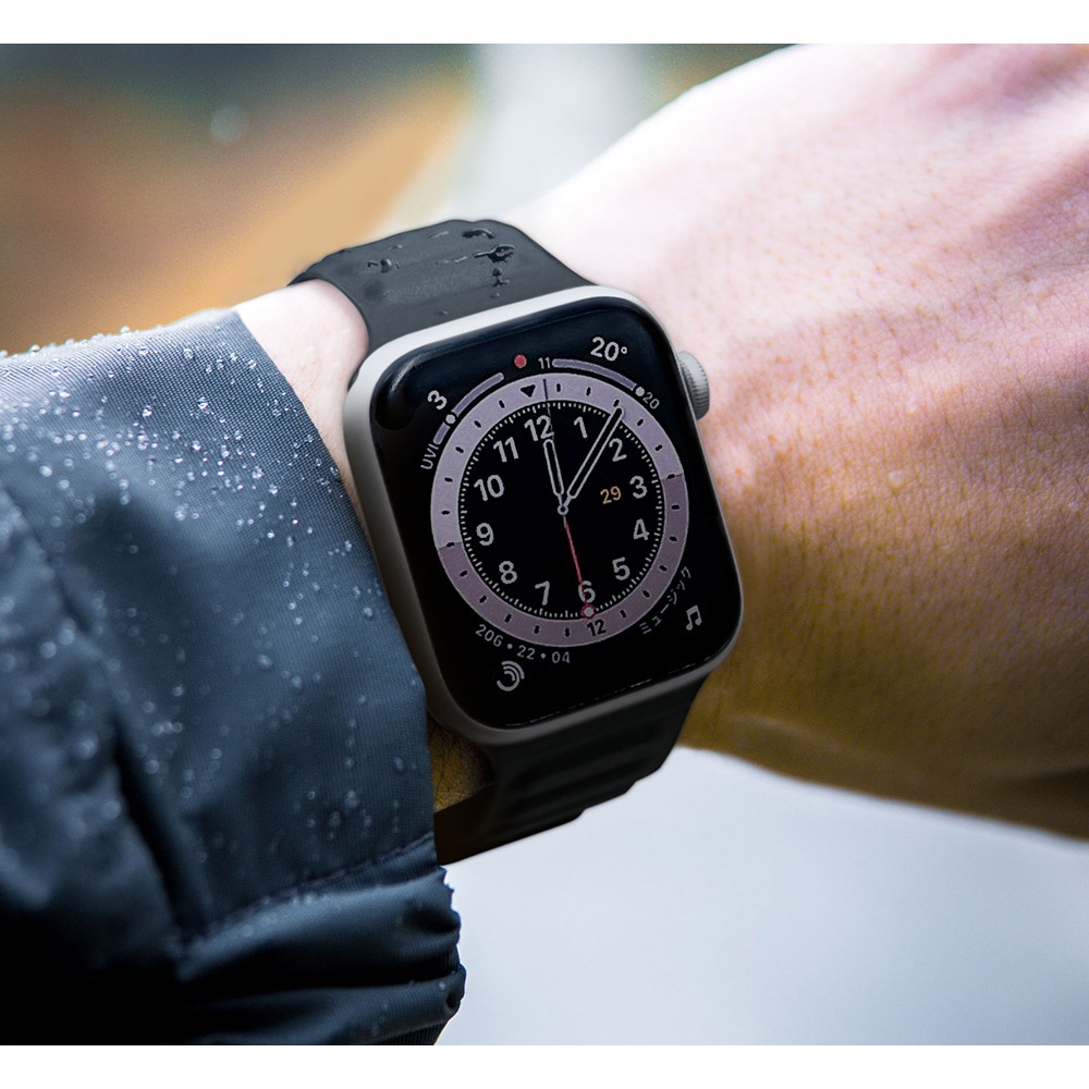 Apple Watch Series10 Series9 Series8 Series7 Series6 Series5 Series4 Series3 SE��2���� SE 41mm/40mm/38mm �ޥ��ͥåȥ쥶�� �Х��  �ۥ磻�� ���åץ륦���å� �Х�� RBAWM7439WH