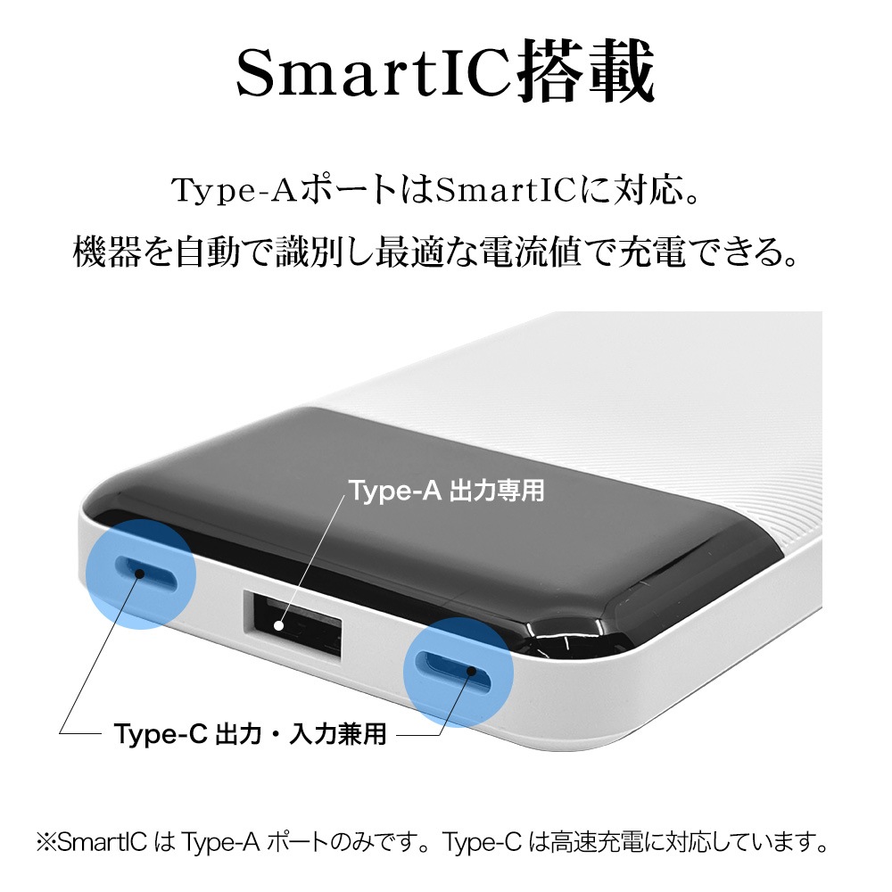 ��Х���Хåƥ꡼ 10000mAh 3�ݡ��� ������C 20��å� ������A  USB Type-C PD PowerDelivery 20W Type-A Ĺ��̿ ���� ����Ŵ ����������� �ۥ磻�� iPhone ���ޥ� iPad RLI100C20W03WH �饹���Хʥ�