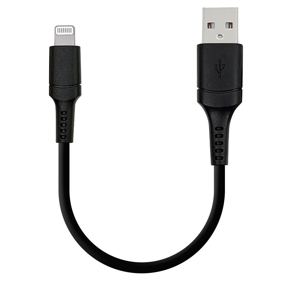 ���ť����֥� iPhone iPod iPad MFiǧ�� 2.4A �饤�ȥ˥� USB �̿������֥� Lightning USB-A �֥�å� 10cm R01CAAL2A02BK