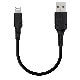 ���ť����֥� iPhone iPod iPad MFiǧ�� 2.4A �饤�ȥ˥� USB �̿������֥� Lightning USB-A �֥�å� 10cm R01CAAL2A02BK