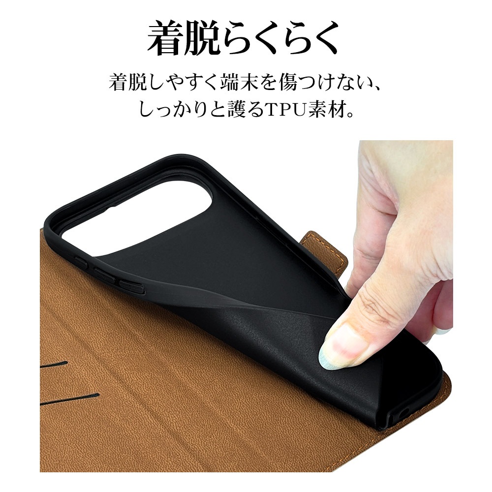 iPhone Air ケース カバー 手帳型 薄型 耐衝撃吸収 カード入れ