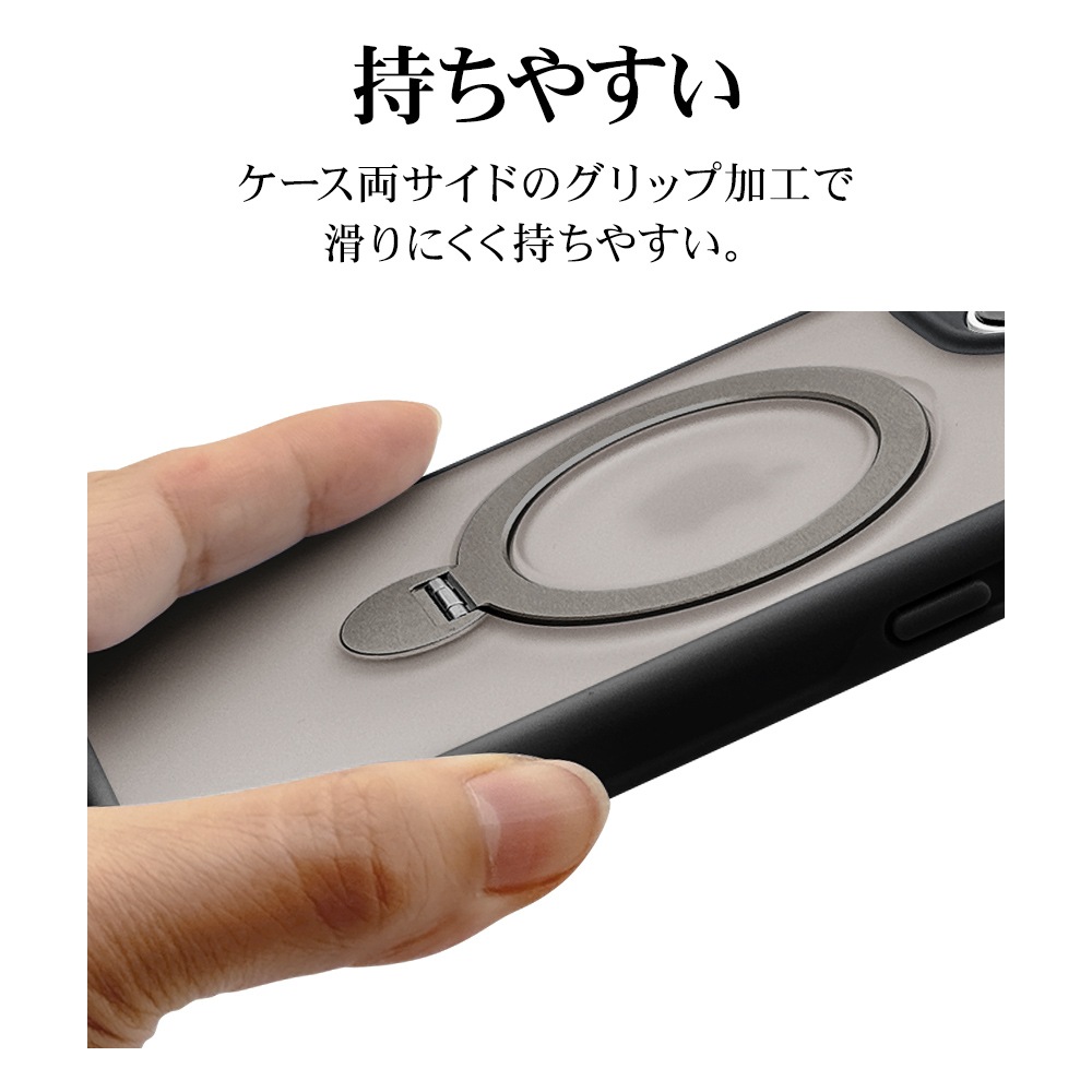 iPhone15 ������ ZEROSAFE MagSafe�б� �Ѿ׷�ۼ� 360���ž ����դ� �磻��쥹�����б� �ե����ȥ֥�å� 7871IP361HPMBK