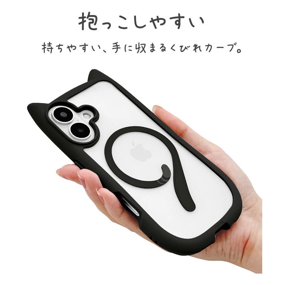 iPhone16 ������ ���С� �ϥ��֥�å� MagSafe�б� mimi ǭ�� �ͥ��ߥ� �ͤ��ߤ� �Ѿ׷�ۼ� MIL���� ���̥��ꥢ TPU�Х�ѡ������� �磻��쥹�����б� �֥�å� �����ե��� ���ޥۥ����� 8147IP461HPMBK �饹���Хʥ�