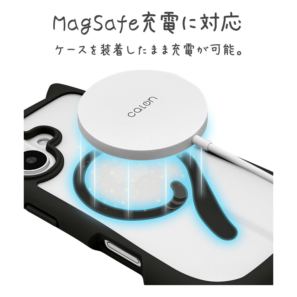 iPhone16 ������ ���С� �ϥ��֥�å� MagSafe�б� mimi ǭ�� �ͥ��ߥ� �ͤ��ߤ� �Ѿ׷�ۼ� MIL���� ���̥��ꥢ TPU�Х�ѡ������� �磻��쥹�����б� �֥�å� �����ե��� ���ޥۥ����� 8147IP461HPMBK �饹���Хʥ�