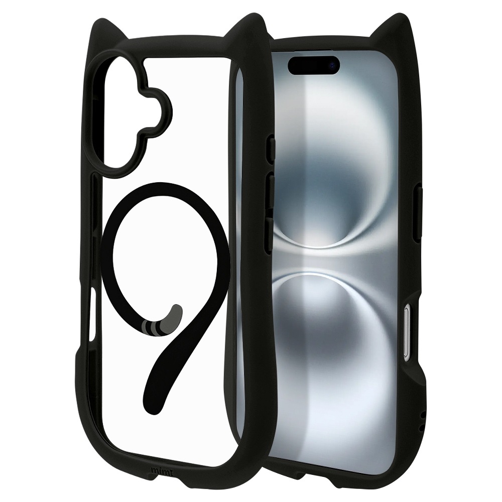 iPhone16 ������ ���С� �ϥ��֥�å� MagSafe�б� mimi ǭ�� �ͥ��ߥ� �ͤ��ߤ� �Ѿ׷�ۼ� MIL���� ���̥��ꥢ TPU�Х�ѡ������� �磻��쥹�����б� �֥�å� �����ե��� ���ޥۥ����� 8147IP461HPMBK �饹���Хʥ�