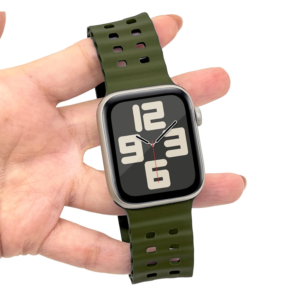 Apple Watch Ultra2nd Ultra Series10 9 8 7 6 5 4 SE��3���� SE��2���� SE 49mm 46mm 45mm 44mm ���ꥳ��Х�� ��æ��ñ �Х�� ������ ���åץ륦���å� �٥�� RBLAW4407KH �饹���Хʥ�