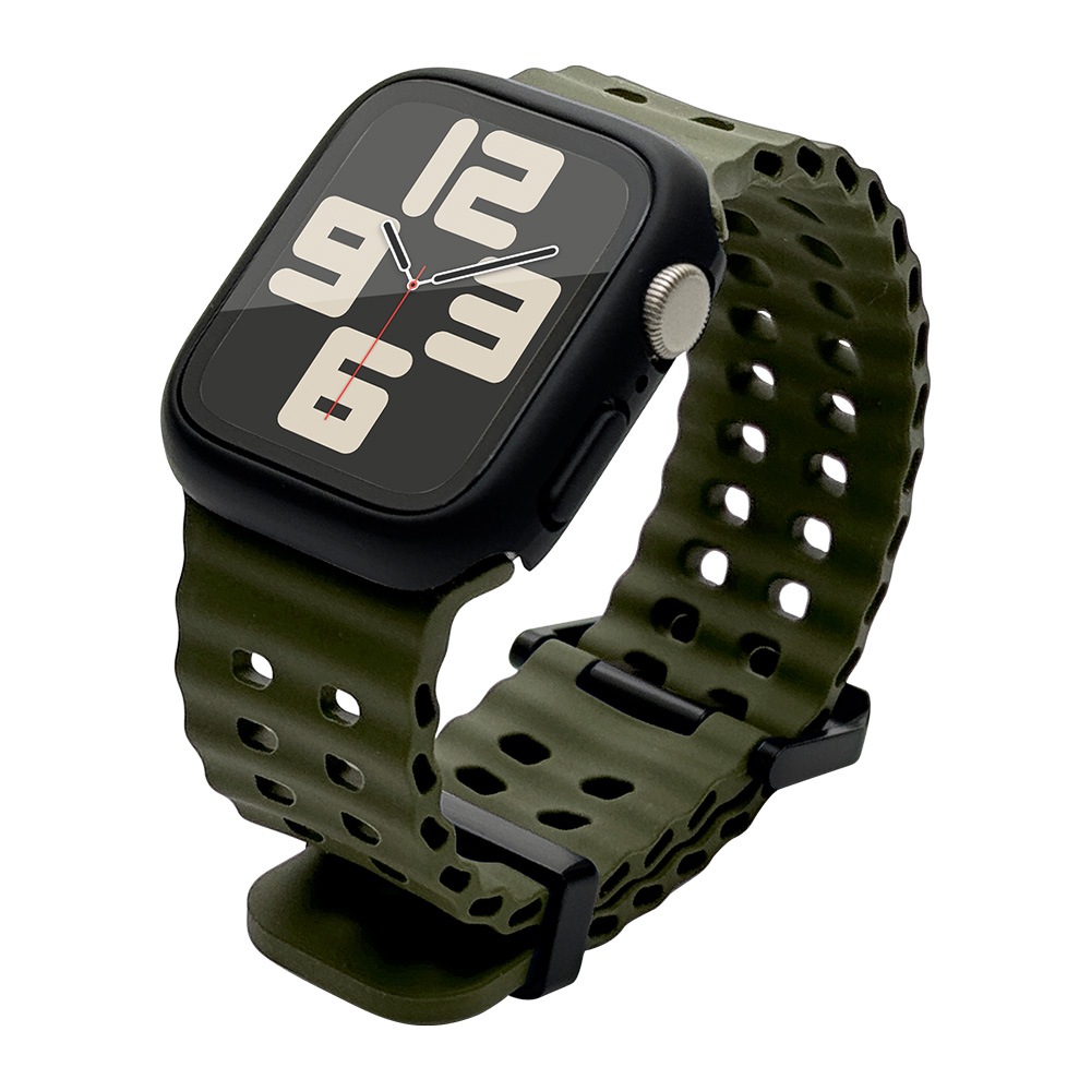 Apple Watch Ultra2nd Ultra Series10 9 8 7 6 5 4 SE��3���� SE��2���� SE 49mm 46mm 45mm 44mm ���ꥳ��Х�� ��æ��ñ �Х�� ������ ���åץ륦���å� �٥�� RBLAW4407KH �饹���Хʥ�