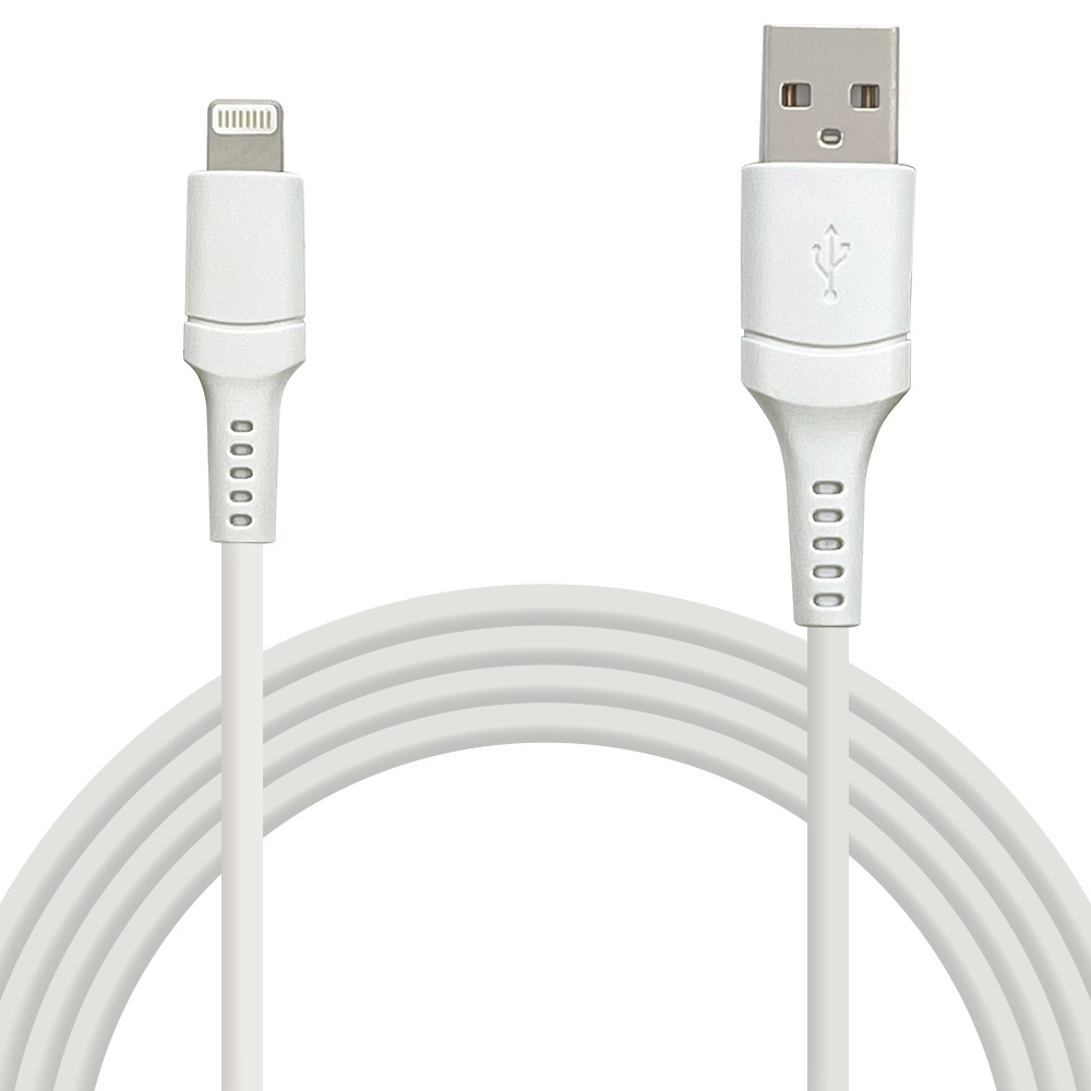 ť֥ iPhone iPod iPad MFiǧ 2.4A 饤ȥ˥ USB š֥̿ Lightning USB-A ۥ磻 2m R20CAAL2A02WH