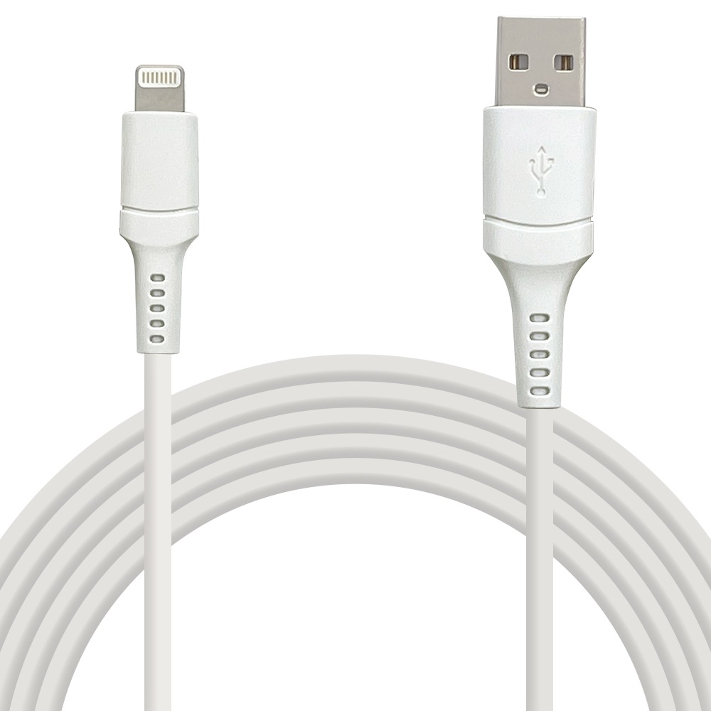 ť֥ iPhone iPod iPad MFiǧ 2.4A 饤ȥ˥ USB š֥̿ Lightning USB-A ۥ磻 3m R30CAAL2A01WH
