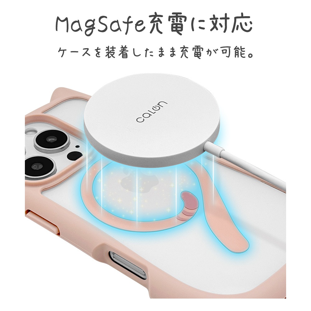 iPhone16 Pro  С ϥ֥å MagSafeб mimi ǭ ͥߥ ͤߤ Ѿ׷ۼ MIL ̥ꥢ TPUХѡ 磻쥹б ⡼ԥ ե ޥۥ 8333IP461PHPMSPK 饹Хʥ