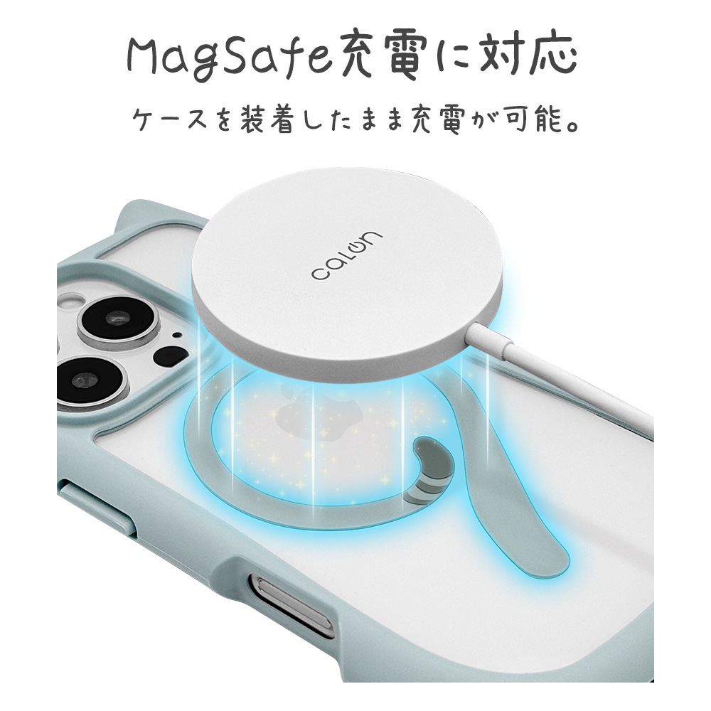 iPhone16 Pro ������ ���С� �ϥ��֥�å� MagSafe�б� mimi ǭ�� �ͥ��ߥ� �ͤ��ߤ� �Ѿ׷�ۼ� MIL���� ���̥��ꥢ TPU�Х�ѡ������� �磻��쥹�����б� ���⡼�����֥롼 �����ե��� ���ޥۥ����� 8334IP461PHPMSBL �饹���Хʥ�