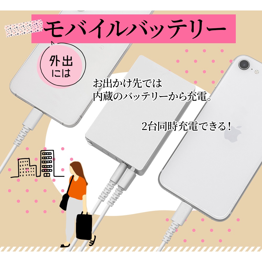 Ŵ USBŴ  ХХåƥ꡼ 5000mAh 3A USB Type-C typec Type-A Ǽ󥻥  ѥ  ǽ 2Ʊ 饤ȥѡץ iPhone iPad ֥å RLI050AC3A01LPU