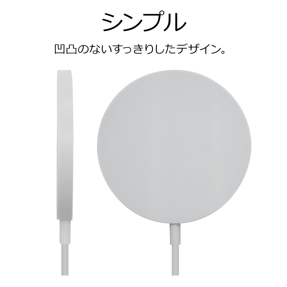 �磻��쥹���㡼���㡼 MagSafe �磻��쥹���� iPhone Android �б� �ޥ��ͥå� 5W 7.5W 10W 15W 2�᡼�ȥ� 2m ������C typec Type-C�����֥���η� ���㥳���륰�졼 ���ޡ��ȥե��� R20WCC15W04CGRY �饹���Хʥ�