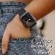 Apple Watch Series10 Series9 Series8 Series7 Series6 Series5 Series4 Series3 SE��2���� SE 41mm/40mm/38mm ���ꥳ�� �Х�� ���餫�� ��æ��ñ �֥�å� ���åץ륦���å� �Х�� RBAWS7435BK �饹���Хʥ�
