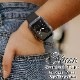 Apple Watch Ultra2nd Ultra Series9 8 7 6 5 4 3 SE��3���� SE��2���� SE 45mm 44mm 42mm���ꥳ�� �Х�� ����������ɥ����� �֥�å� ���åץ륦���å� RBAWS7445BK �饹���Хʥ�