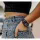 Apple Watch Ultra2nd Ultra Series9 8 7 6 5 4 3 SE��3���� SE��2���� SE 45mm 44mm 42mm���ꥳ�� �Х�� ����������ɥ����� �֥�å� ���åץ륦���å� RBAWS7445BK �饹���Хʥ�