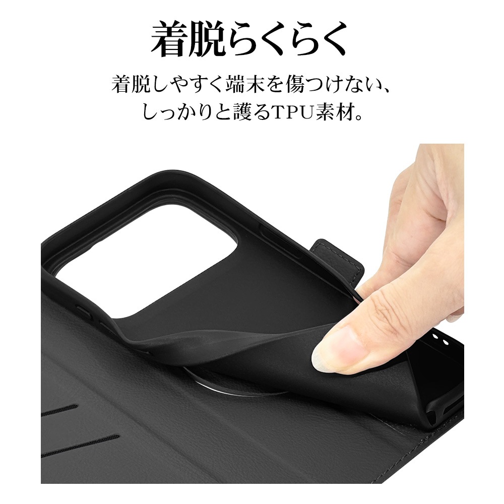 iPhone17 Pro  С Ģ  Ѿ׷ۼ MagSafeб ޥͥåȽ   磻쥹 ɥޥͥå ֥å ե ޥۥ 8983IP5BBSMMBK 饹Хʥ