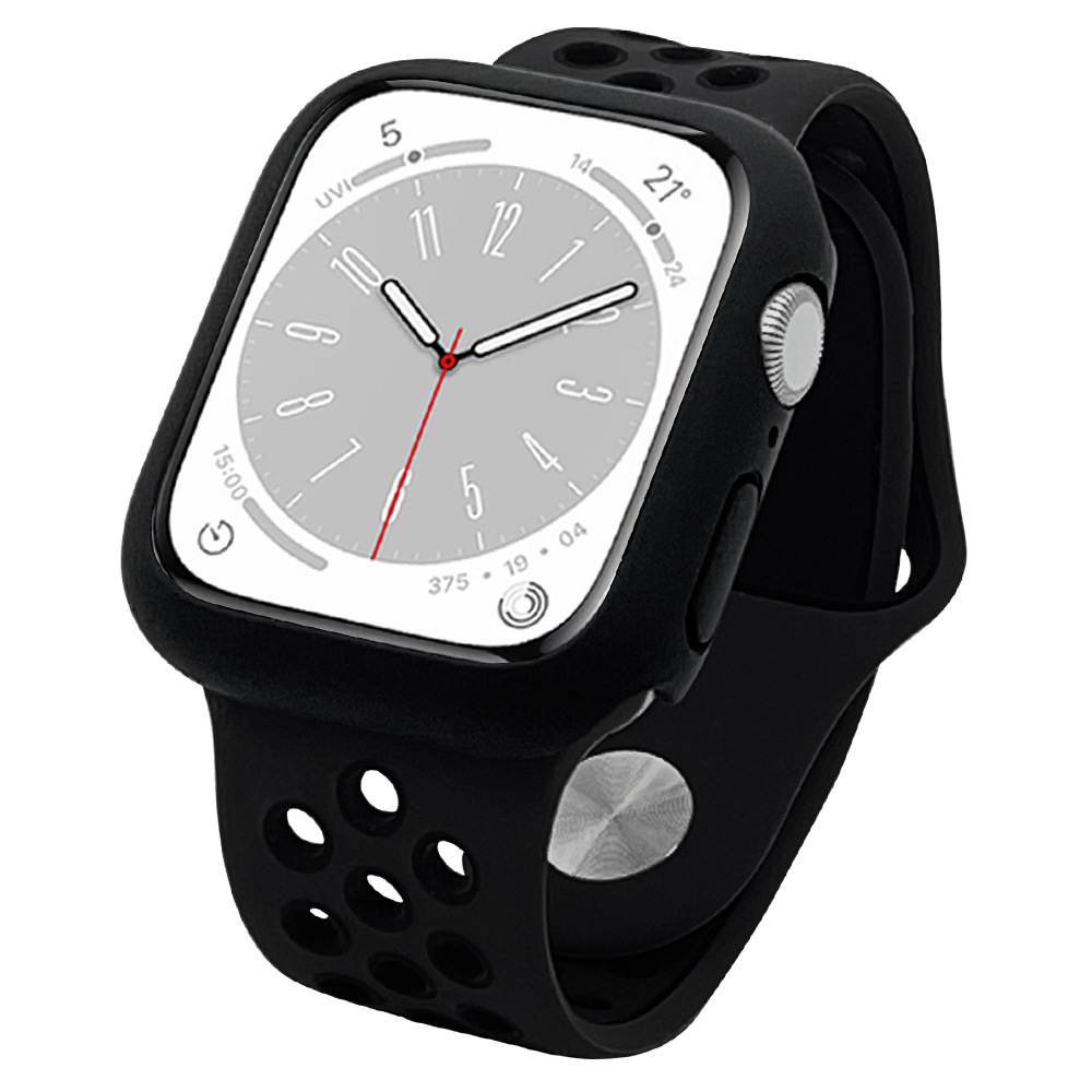 Apple Watch Series10 Series9 Series8 Series7 Series6 Series5 Series4 Series3 SE��2���� SE 41mm/40mm/38mm ���ꥳ�� ���ݡ��ĥ����� �Х�� �֥�å� ���åץ륦���å� �Х�� RBAWS7436BK