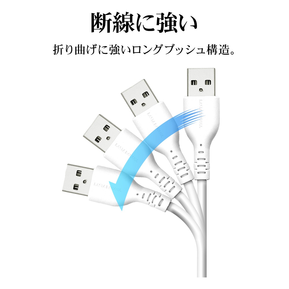 iPhone iPad iPod ���ޥ� �����֥� Lightning�Ѵ� ���餫�� ����ߤˤ��� ���� �̿� �Ѵ� Type-A to Type-C typec Lightning �饤�ȥ˥� 3A 2m 200cm �ۥ磻�� ���ޡ��ȥե��� R20CAACCL3A01WH �饹���Хʥ�