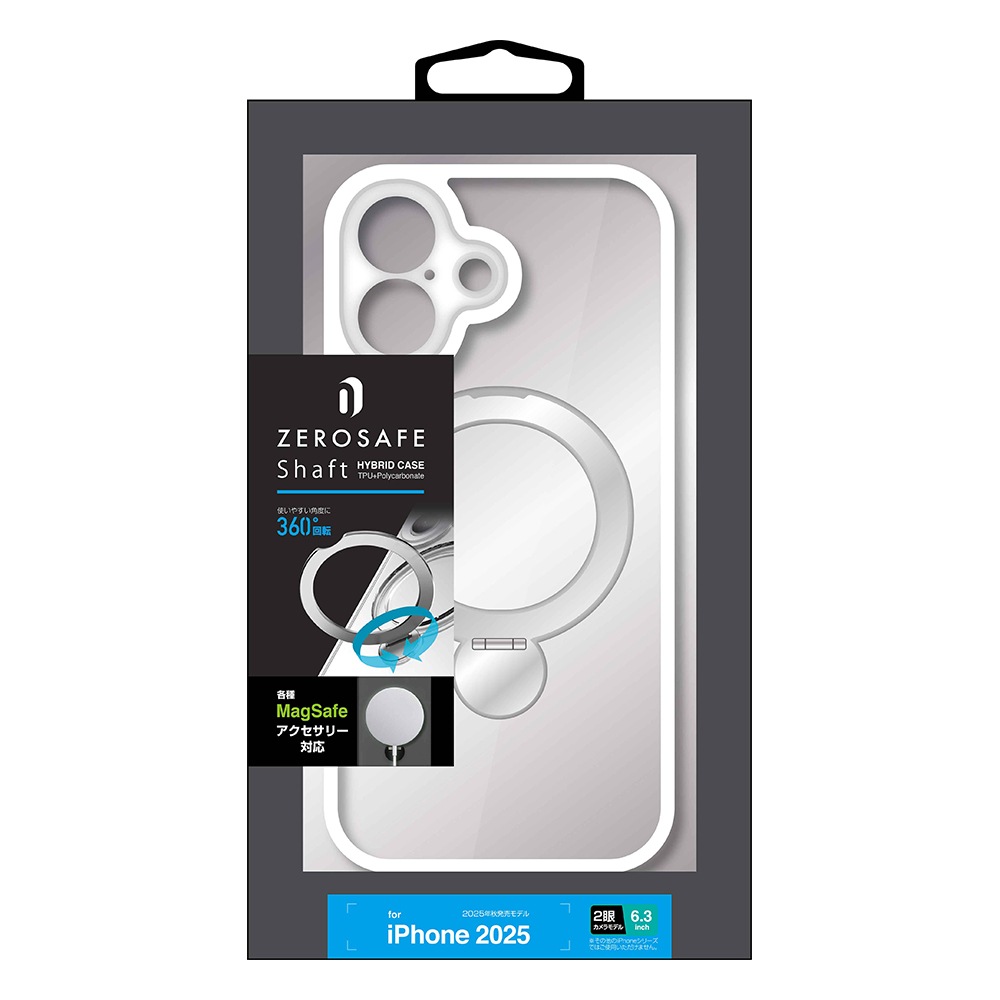 iPhone17 ������ ���С� �ϥ��֥�å� ZEROSAFE Shaft MagSafe�б� �ޥ��ͥåȽ��� �Ѿ׷�ۼ� MIL���� ���ꥢ TPU�Х�ѡ������� ����դ� ��ɻ� �磻��쥹�����б� �ۥ磻�� �����ե��� ���ޥۥ����� 8893IP5AZSWH �饹���Хʥ�