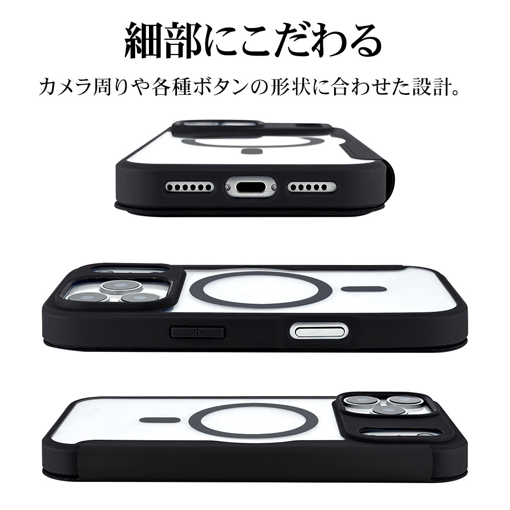 iPhone17 Pro  С Ģ ϥ֥å TPUХѡ  MagSafeб ޥͥåȽ ̥ꥢ  磻쥹 ֥å ե ޥۥ 8985IP5BBHPMBK 饹Хʥ