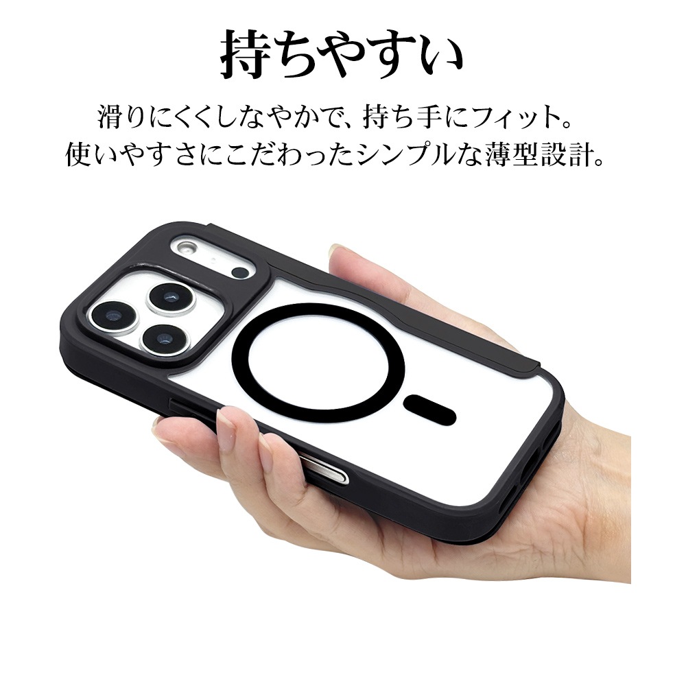 iPhone17 Pro  С Ģ ϥ֥å TPUХѡ  MagSafeб ޥͥåȽ ̥ꥢ  磻쥹 ֥å ե ޥۥ 8985IP5BBHPMBK 饹Хʥ