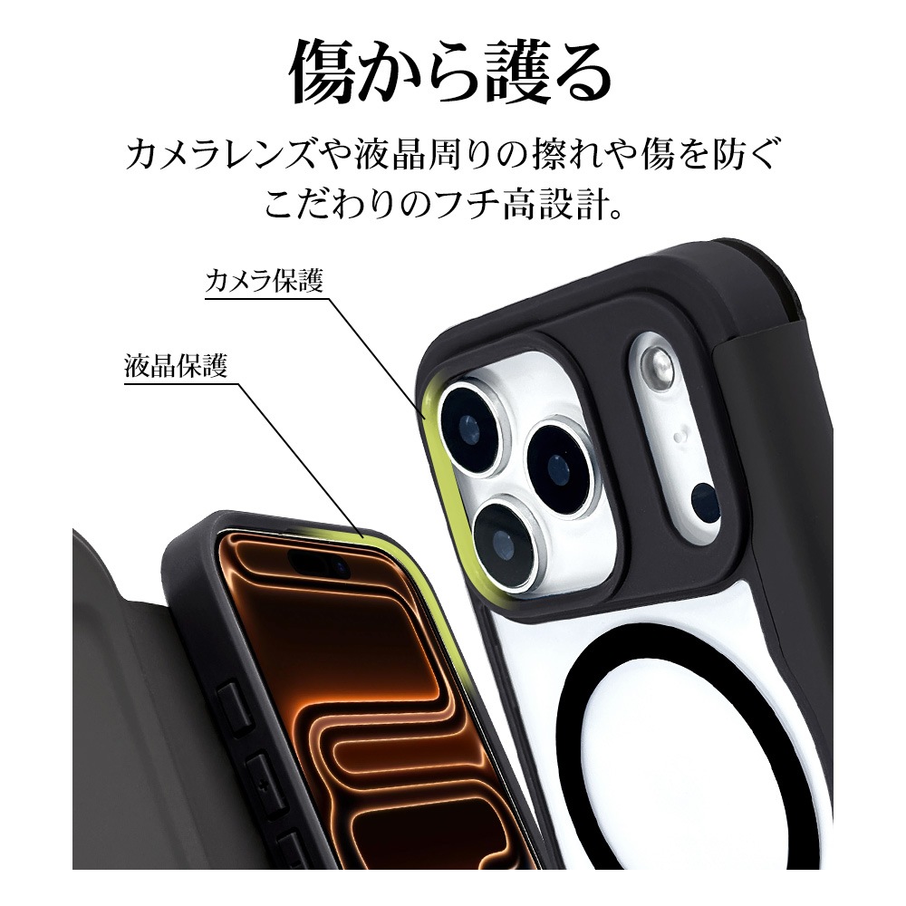 iPhone17 Pro  С Ģ ϥ֥å TPUХѡ  MagSafeб ޥͥåȽ ̥ꥢ  磻쥹 ֥å ե ޥۥ 8985IP5BBHPMBK 饹Хʥ