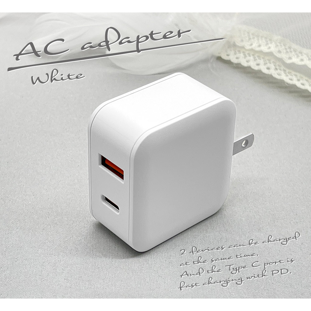 ���Ŵ� AC�����ץ��� USB���Ŵ� ������C PD�б� QC�б� �����å����㡼�� ������A �ϥ��ѥ ���󥻥�� AC 20W Type-C Power Delivery Quick Charge Type-A �饤�ȥ��꡼�� iPhone RACCA20W01ULGR