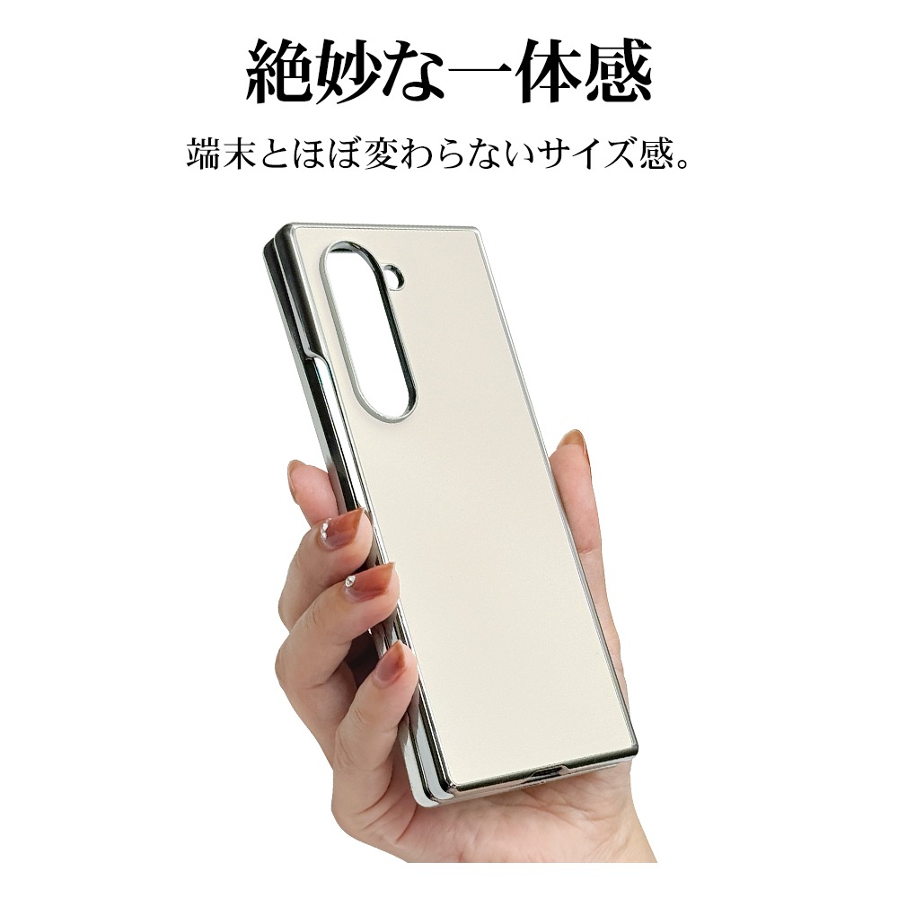 Galaxy Z Fold6 SC-55E SCG28 ������ ���С� �ϡ��� �᥿��ե졼�� ���� ���̥쥶�� �磻��쥹�����б� �ۥ磻�� ����饯���� ���å� �ե������ ���ޥۥ����� 8445GZFO6PCWH �饹���Хʥ�