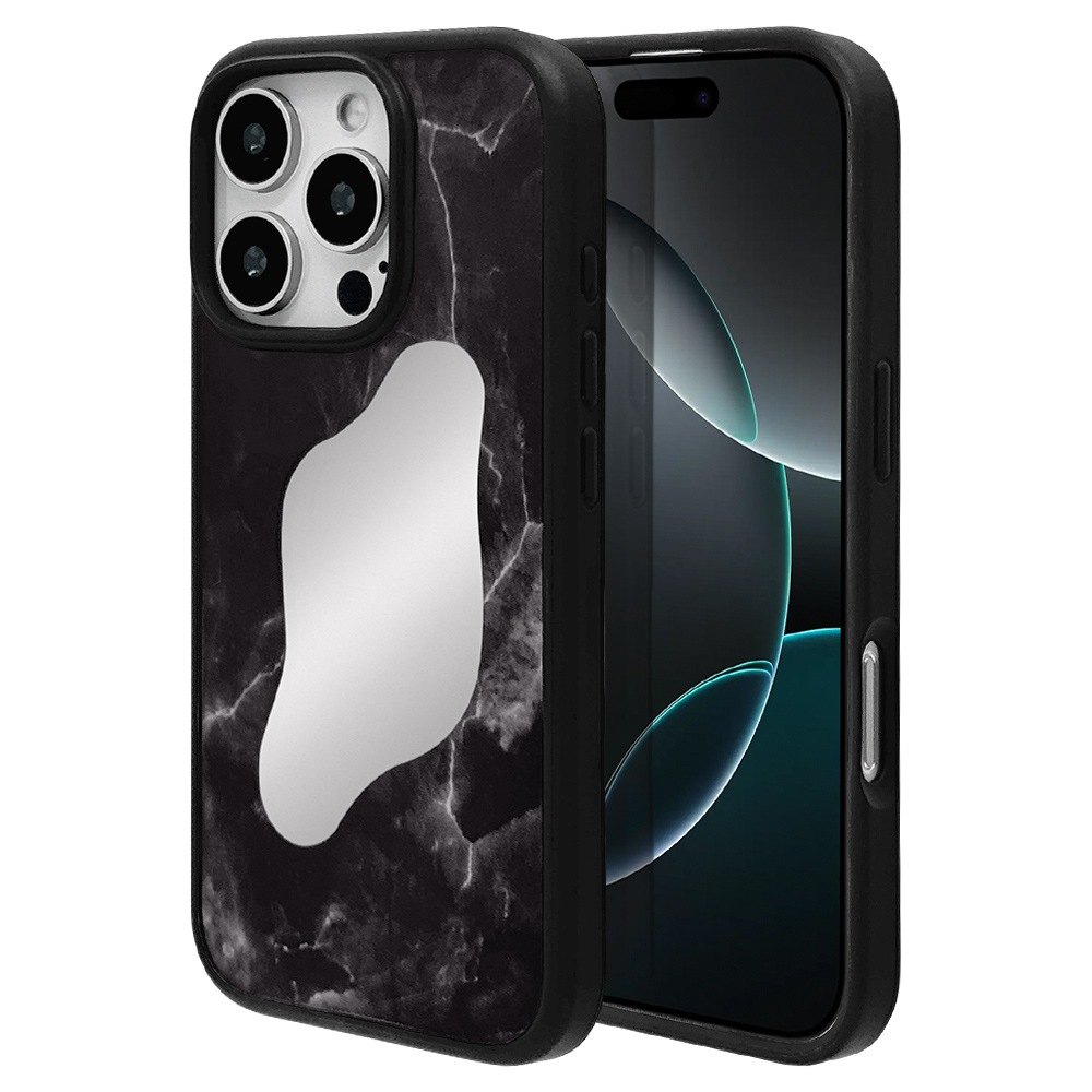 iPhone16 Pro  С ϥ֥å Ѿ׷ۼ TPUХѡ Ĵ ̥ߥ顼 ץ  iLBe ֥å ե ޥۥ 8241IP461PHPBK 饹Хʥ