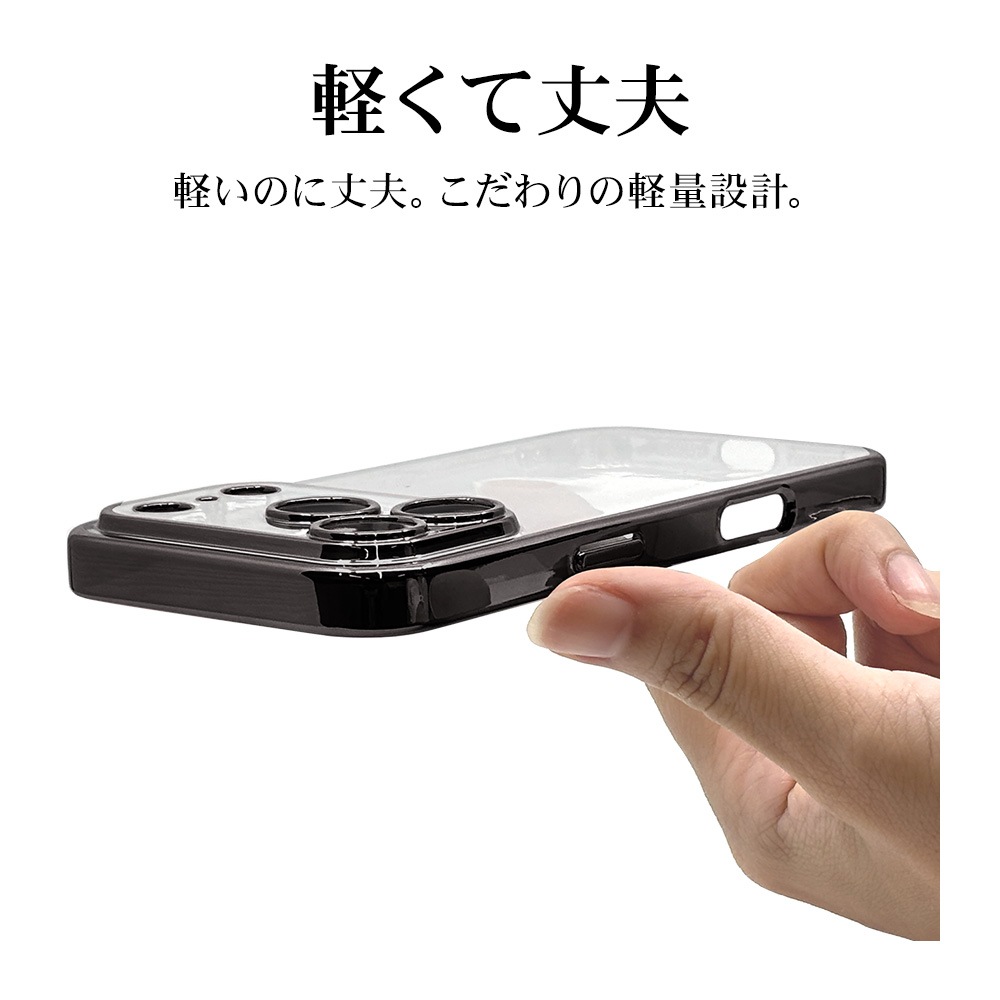 iPhone17 Pro  С եȥ TPU ˸ݸ ̩߷ Ѿ׷ۼ ꥢ Ʃ ᥿ե졼 ȥåץۡ 磻쥹б ֥å ե ޥۥ 8989IP5BTPLBK 饹Хʥ