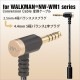 WALKMAN NW-WM1���꡼�� �Ѵ������֥� 2.5mm�˥Х�󥹥᥹�ץ饰��4.4mm5�˥Х��L���ץ饰�Ѵ������֥� ���������ޥ� CP-4425P1/CB