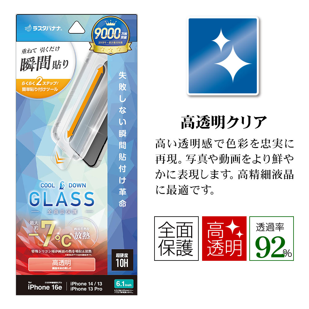 iPhone 16e iPhone14 13 Pro 13 饹ե ݸ  Ʃ ꥢ ̤ǮǮ 0.33mm 10H ܥ塼󥬥饹 Žճ̿ ִŽ ե ݸե MTK5083IP5E 饹Хʥ