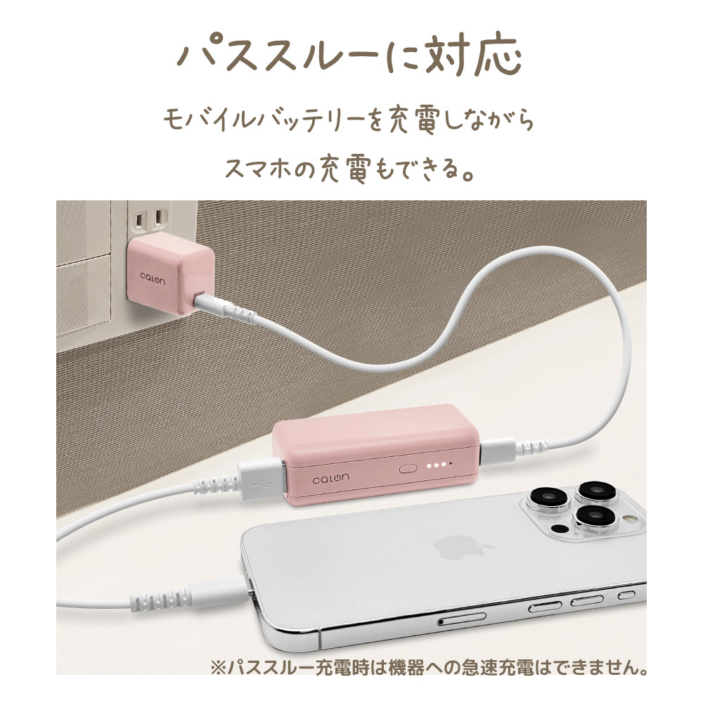 ХХåƥ꡼ 5000mAh calon USB Type-C Type-A 20W PD Power Delivery   ѥ   2Ʊ 饤। iPhone ޡȥե iPad ֥å  RLI050C20W01LY