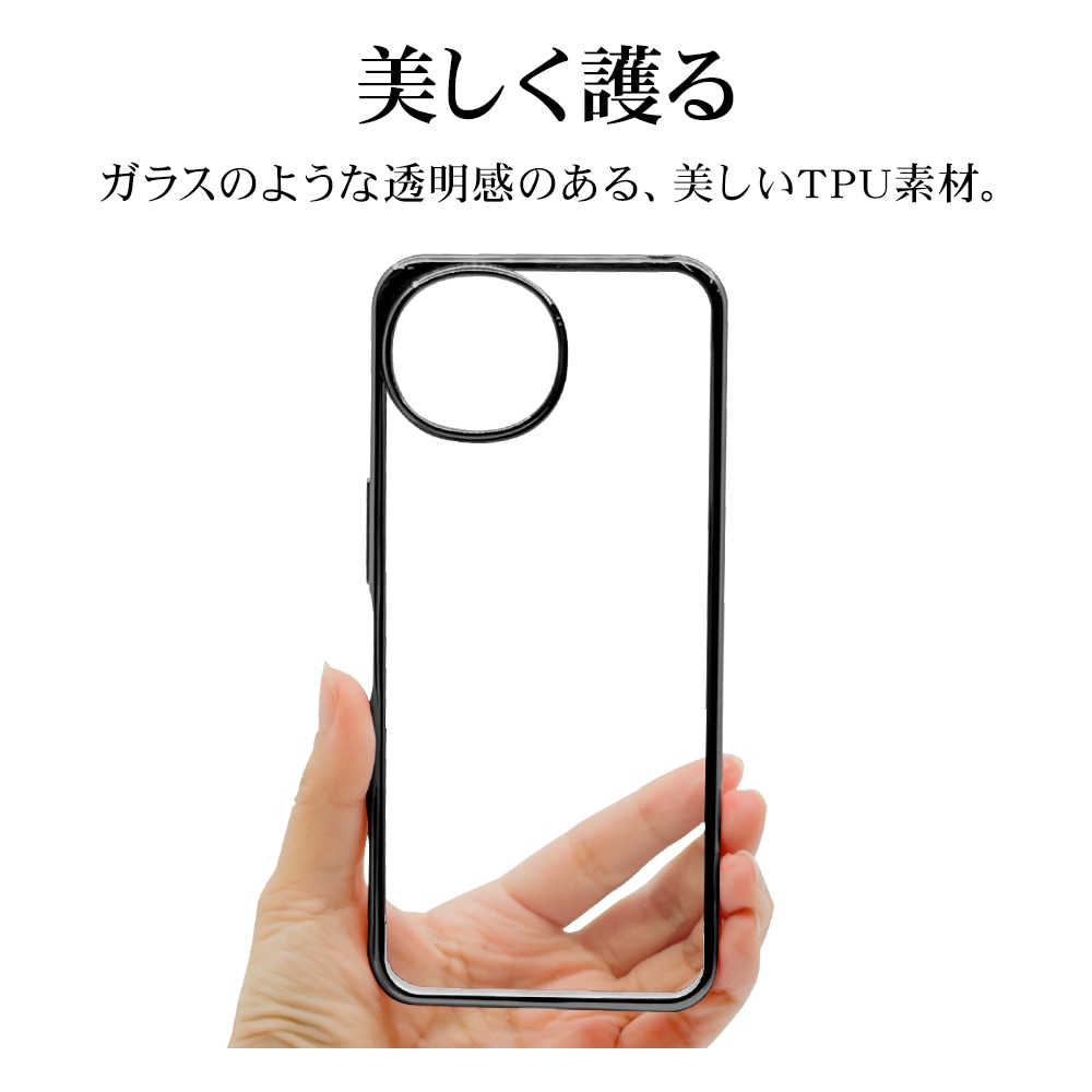 AQUOS wish6 ������ ���С� ���եȥ����� TPU �Ѿ׷�ۼ� ���ꥢ Ʃ�� �᥿��ե졼�� ���ȥ�åץۡ��� �֥�å� �������� �����å���6 ���ޥۥ����� 9538AW6TPBK �饹���Хʥ�