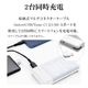 ���ޡ��ȥե����� ��Х���Хåƥ꡼ �����Ӽ����Ŵ� 2��Ʊ������ �����֥���η� micro USB Type-C LED�饤���� USB-A�ݡ��� 1.5A���� �ɺҥ��å� ����� �ۥ磻�� R01BAT361A04WH �饹���Хʥ�